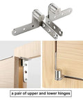 Stainless Steel Pivot Door Hinge Beefy Heavy Duty Hidden Door Hinges for Wooden Doors Cabinets Bookcases and Bookshelves 5mm Thick