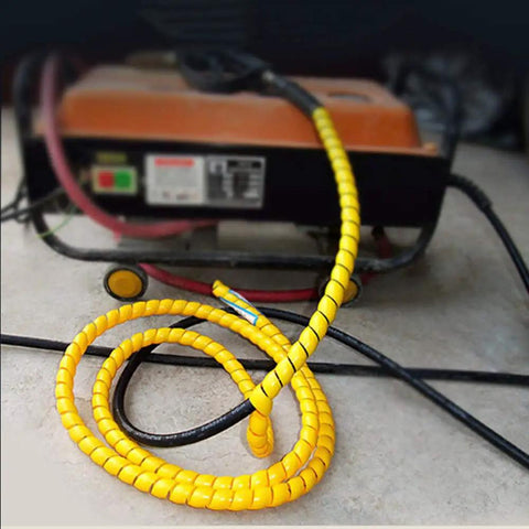 Dog And Cat Cord Protector Sleeve 32.8Ft Total 10Mm Wire Guard for Chewing Prevention on cables near tech setup.