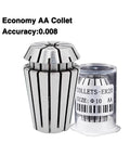 Precision High Performance ER Spring Collet Set For Lathe Mill Tool With Tight Clamping Grip, size AA with 0.008 accuracy, ideal for CNC.