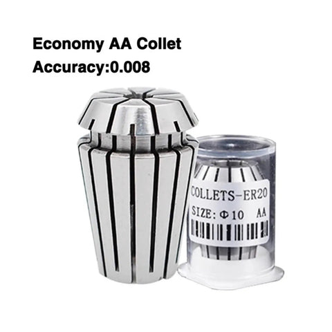 Precision High Performance ER Spring Collet Set For Lathe Mill Tool With Tight Clamping Grip, size AA with 0.008 accuracy, ideal for CNC.