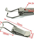 4 Pack Spring Loaded Toggle Latch Hasps 73mm 2.88 Inch Stainless Steel 304 Built Tough Box Cabinet Latch Locks Durable Rust Resistant