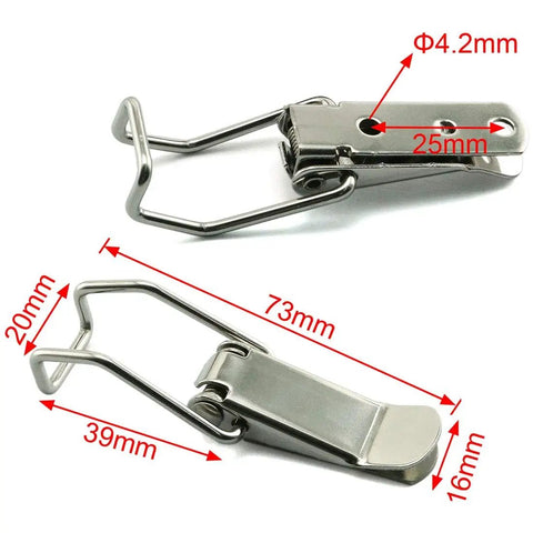 4 Pack Spring Loaded Toggle Latch Hasps 73mm 2.88 Inch Stainless Steel 304 Built Tough Box Cabinet Latch Locks Durable Rust Resistant
