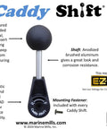 Heck Of A Rad Upgrade Slick Heavy Duty Forward Reverse Shift Lever For Ezgo Txt Rxv Golf Carts With Angled Ergonomic Grip and black-textured knob.