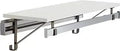 Double Shelf Closet System 32 Inch White With Aluminum Rails Three-Quarter Inch Wood Grain Shelves Matte White Melamine