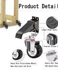 Heavy Duty Retractable Casters Set Of Four With Floor Mount Hardware Built Tough For Any Workshop Table Or Utility Cart Offering Rock Solid Locking Stability And Smooth Rolling Glide Across Concrete Surfaces Handling 300 KG Loads Like A Champ showing details of the caster system with black pedal and premium steel design.