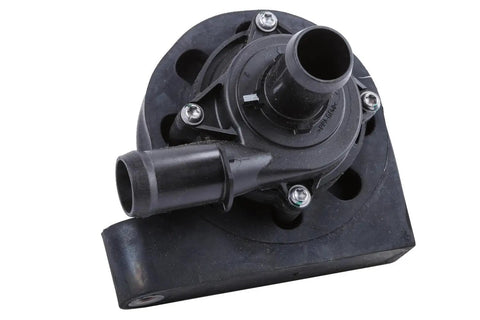Heavy Duty Hassle Free Bolt On Heater Coolant Pump For GM 13592753, black plastic design, angled view, suitable for GM vehicle applications.