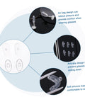 Eyeglasses Repair Tool Kit With Screws, Mini Screwdrivers, and Replacement Nose Pads showing design features like air bag and anti-slip