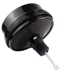 Direct Fit Vacuum Power Brake Booster For Chevrolet Silverado 1500 and GMC Sierra 1500 Trucks 2005 to 2007, black metal unit with connection.