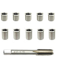 Spark Plug Thread Repair Kit With Stainless Steel M10x1.0 Inserts And M12x1.0 Tap Kit For Auto Engine Repair
