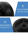 Heavy Duty Fitness Equipment Roller Set For Gym Pulley Systems Universal Replacement Pulleys Cable Machine Attachments Ten Pack Quiet Operation Durable Treadmill And Exercise Bike Compatible Parts, black wheel close-up