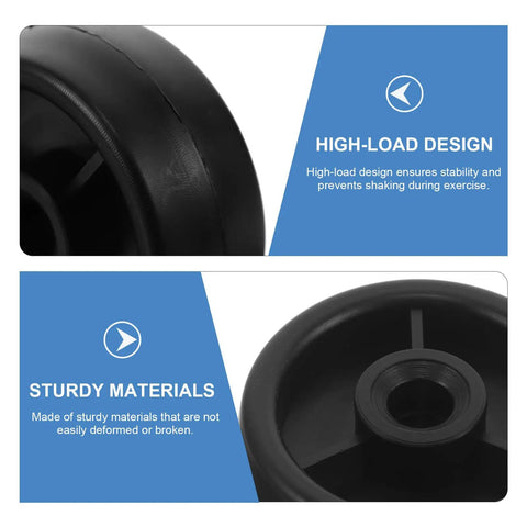 Heavy Duty Fitness Equipment Roller Set For Gym Pulley Systems Universal Replacement Pulleys Cable Machine Attachments Ten Pack Quiet Operation Durable Treadmill And Exercise Bike Compatible Parts, black wheel close-up