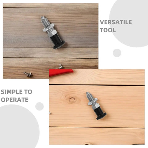 M10 Stainless Steel Reset Indexing Plunger Rock Solid Spring Locking Pin on wooden surface, showcasing durable design.