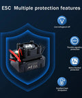 ESC from Waterproof RC Brushless Motor And ESC Combo 2430 7200KV with 35A ESC showcasing multiple protection features