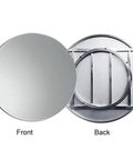 Slick Heavy Duty Stainless Steel Lazy Susan Rotating Turntable For Dining Tables Smooth Spinning Serving Tray front and back view