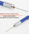 Close-up of mini pin vise tool made of high-speed steel, part of the Top Tier Hss Micro Drill Bit Set 21 Piece Metric Range.3 To 1 Mm.