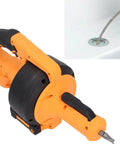 Cordless Electric Drain Auger And Plumbing Snake For Nasty Hair Clogs Kicks Blockages To The Curb with 7m cable.