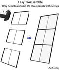 72 By 84 Inch Double Glass Barn Door With Frosted Glass And Black Aluminum Frame Sliding Door Hardware Kit Included assembly illustration