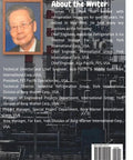 Book cover: About the Writer, an Amazon book; left portrait photo with an industrial plant backdrop.