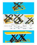 Heavy Duty Electric Hydraulic Work Table No Sweat Operation Adjustable Height Up To 178 cm, showing control and height specifications.