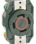 30 Amp 480 Volt Three Phase Locking Receptacle Flush Mount Industrial Grade With Grounding V-0 Valox Construction showing contacts