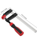 Killer 6 Inch F Clamp Heavy Duty Metal Bar With Strong Clamping Pressure For Woodworking And Welding One Hand Operation viewed from side demonstrating the sturdy design