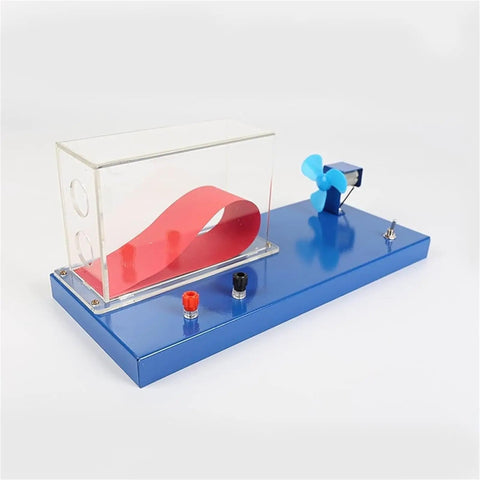 Hands On Aircraft Lift Principle Demonstrator Kit For Physics Class, Kid Friendly Junior High Science Teaching Tool with wing model and blower