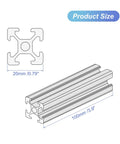 Beefy 2020 T Slot Aluminum Extrusion 100mm Black European Standard Anodized Linear Rail Kit for 3D Printers and Laser Engraving Machines 10 Pcs Pack Ready To Install, 20mm profile diagram