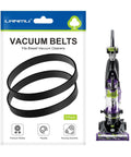 Two Pack Replacement Vacuum Belts For Bissell PowerLifter CleanView Swivel Rewind Pet Vacuums packaging and vacuum