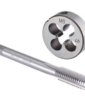 Left Hand M8 1.25 Tap And Die Set For Metric Threads 8mm Cutting Diameter Pro Grade High Speed Steel Tap And Alloy Die