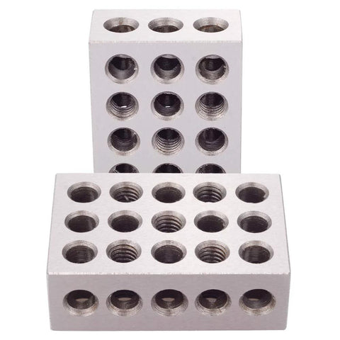 CHENTEC 1-2-3 blocks, hardened steel, 23-hole pair for precision milling
