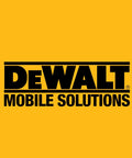 DeWALT Mobile Solutions logo on yellow background, showcasing brand identity for heavy duty products.