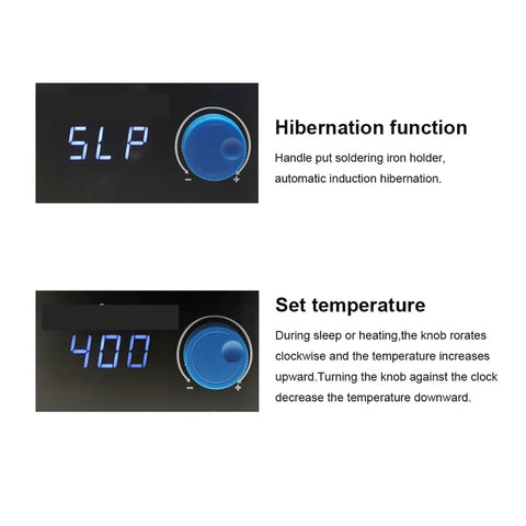C210 Soldering Station Electric Controller With Digital Auto Sleep showing LED display and temperature control knob