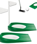 Putting Green Indoor Set Two Pack With Cups And White Flag Portable Golf Practice Kit for Kids and Adults