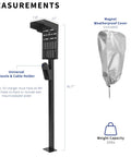 Ride-Ready Outdoor EV Charging Pedestal Housing a Tough Steel Hood Shielding Plug-In Wheels From Storms with universal nozzle.