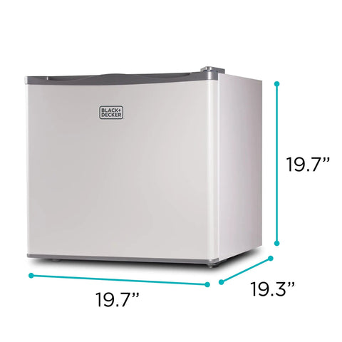 Compact Upright Freezer One Point Two Cubic Feet Portable Chill Station dimensions 19.7 x 19.3 inches crisp white exterior