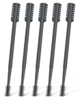 Five 2-In-1 Nose Hair Trimmers With Dual-Sided Blade And Cleaning Brush, compact grooming tool for men and women, shown standing upright.