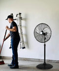 20 Inch High Velocity Pedestal Fan Two Pack With Aluminum Blades Beefy Industrial Oscillating Standing Fan 3 Speed PSC