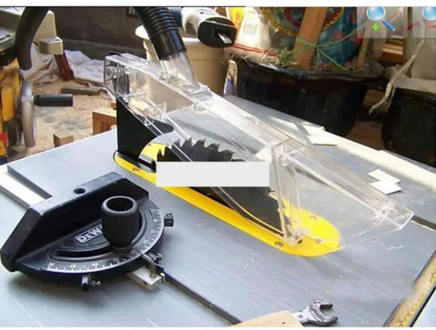 Universal Table Saw Protective Cover And Dust Guard For 6 To 12 Inch Saw Blades Clear Plastic Shield Prevents Wood Chips