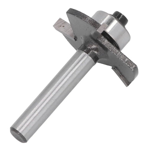 One Eighth Inch T Slot Router Bit With Quarter Inch Shank, Three Flute Ball Bearing Cutter And Half Inch Bearing, Tungsten Carbide Tip