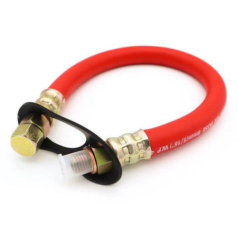 10mm Oil Drain Hose Replacement for GX110 GX120 GX160 GX200 Engines No Mods Needed 14 Inch Heavy Duty Kink Resistant Steel Oil Change Tube 300 PSI Engine Oil Drain Pipe Red