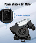 Mazda Front Right Passenger Or Rear Side Power Window Lift Motor Fits Mazda 3 2004 2009 Mazda 6 2003 2008 CX7 2007 2012 CX9 2007 2015 Mazda 5 2006 2015 RX8 2004 2011 Front Left Easy Install showing 6-pin connector