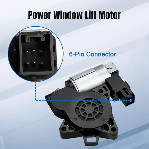 Mazda Front Right Passenger Or Rear Side Power Window Lift Motor Fits Mazda 3 2004 2009 Mazda 6 2003 2008 CX7 2007 2012 CX9 2007 2015 Mazda 5 2006 2015 RX8 2004 2011 Front Left Easy Install showing 6-pin connector