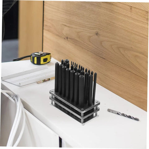 Essential Cylindrical Punch Set For Woodworking And Metalworking, Pro Grade Hole Making And Repair on a white table