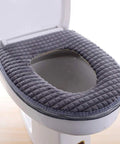 Soft Toilet Seat Cushion Cover Pad For Bathroom, Washable And Durable, Waterproof PU Backing, Fits Most Toilet Lids, Comfy Gray