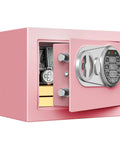 Compact Kid Safe For Money With Digital Lock And Code Mini Safe Box For Cash And Personal Items At Home Pink Measures 6.69 By 9.05 By 6.69 Inches Fits Under Table Or Closet