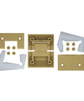 Top Shelf Matte Black Shower Hinge For Frameless Glass Doors Dead Solid Brass 100Mm Pivot With 180 Degree Swing hardware parts set
