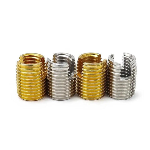 Super Heavy Duty Self Tapping Threaded Inserts For Stripped Metal Threads That Slide In Smooth Without Any Hassle And Save You Big Bucks Versus Pricey Shop Repairs Or New Part Replacements
