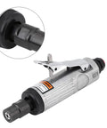 Heavy Duty No Nonsense Pneumatic Air Die Grinder With 1/4 Inch Shank and 23000 RPM, features sturdy aluminum housing and lever for quick use.