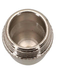 Close-up of a threaded nozzle from Pro Grade Plasma Cutter Consumables Kit 26 Pieces With Nozzles Electrodes Tips And Brackets For LTP5000D LTPDC2000 LTPAC2500 Models Universal Fit Copper Alloy Construction Durable And Easy To Install For Precision Cuts.