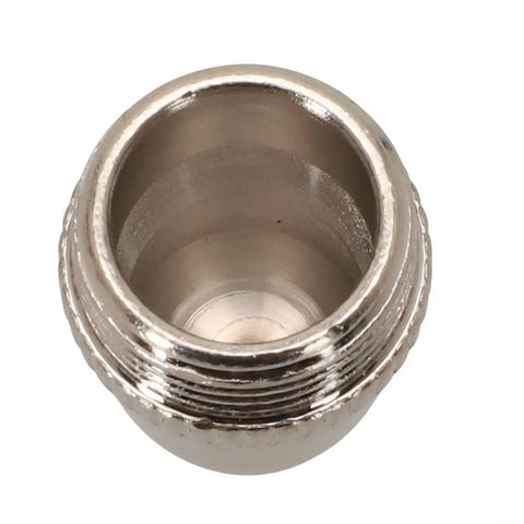 Close-up of a threaded nozzle from Pro Grade Plasma Cutter Consumables Kit 26 Pieces With Nozzles Electrodes Tips And Brackets For LTP5000D LTPDC2000 LTPAC2500 Models Universal Fit Copper Alloy Construction Durable And Easy To Install For Precision Cuts.